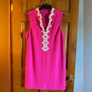 ELLE Hot Pink Dress Brand New with Tags in XL with white detail
